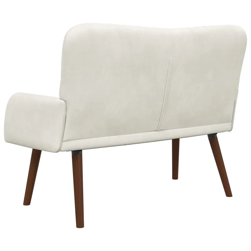 Dvitaškė sofa Kreminė 115 x 61 x 87 cm Aksomas