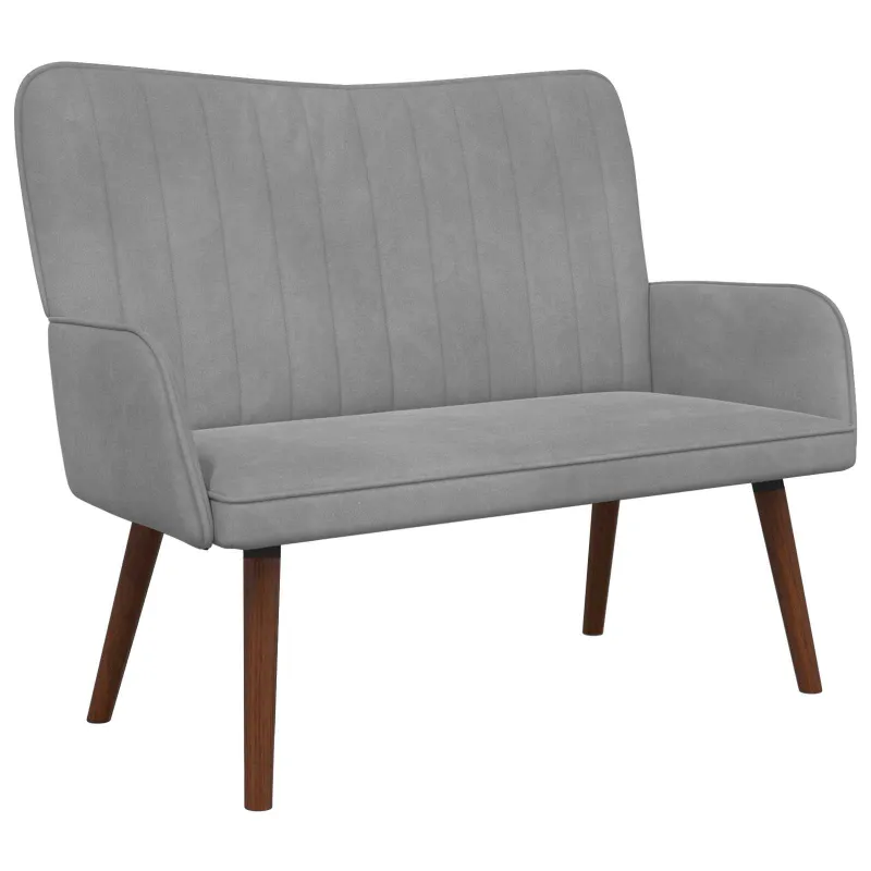 Dvitaškė sofa Šviesiai pilka 115 x 61 x 87 cm Aksomas