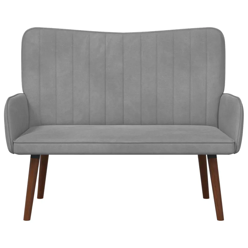 Dvitaškė sofa Šviesiai pilka 115 x 61 x 87 cm Aksomas