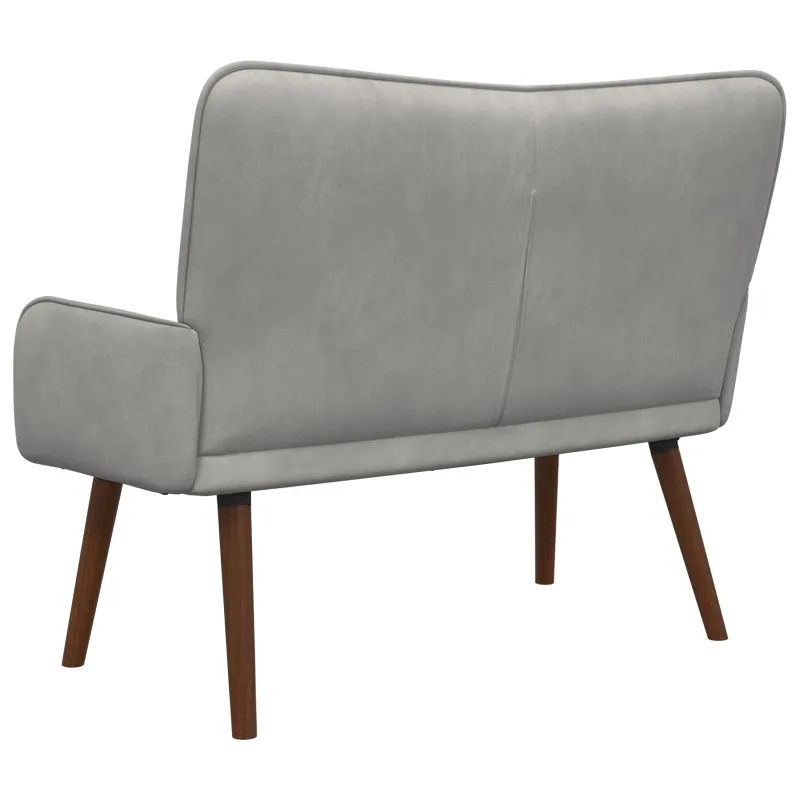 Dvitaškė sofa Šviesiai pilka 115 x 61 x 87 cm Aksomas