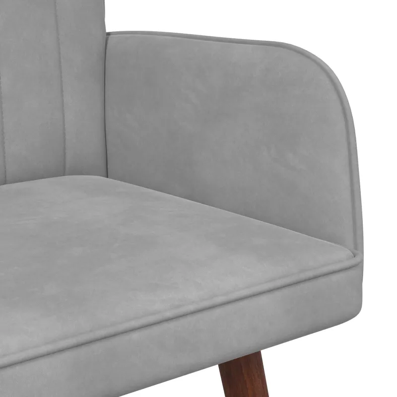 Dvitaškė sofa Šviesiai pilka 115 x 61 x 87 cm Aksomas