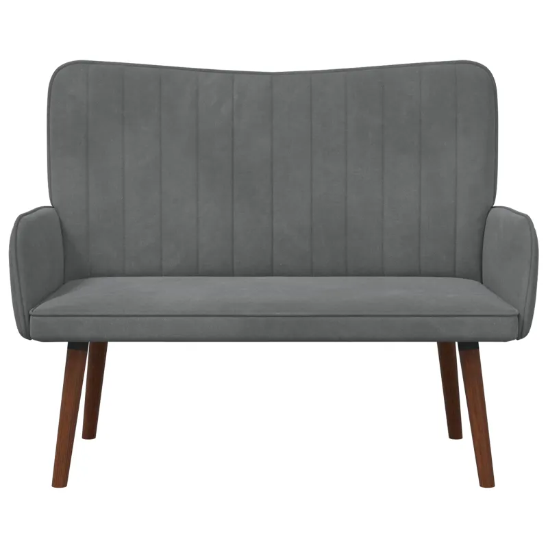 Dvitaškė sofa Tamsiai pilka 115 x 61 x 87 cm Aksomas