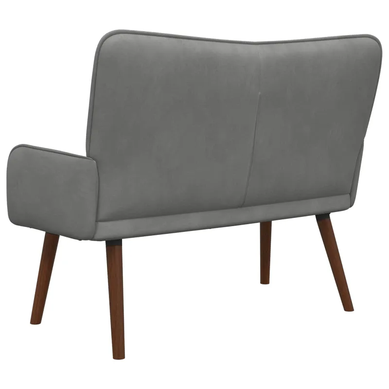 Dvitaškė sofa Tamsiai pilka 115 x 61 x 87 cm Aksomas