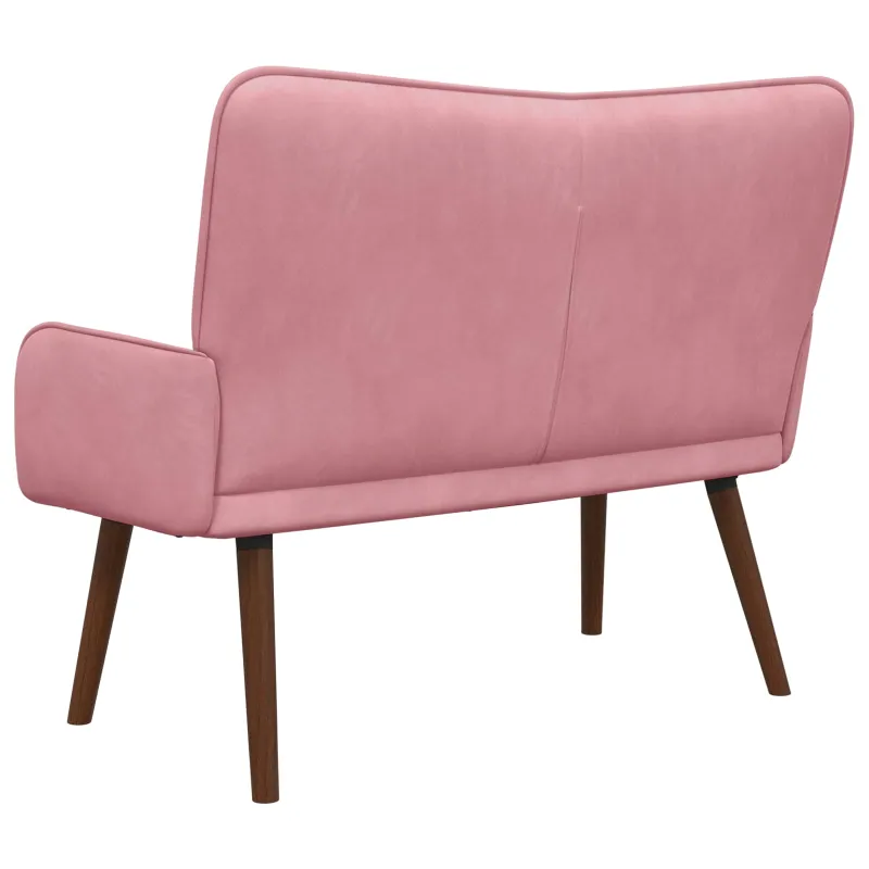 Dvitaškė sofa Rožinė 115 x 61 x 87 cm Aksomas