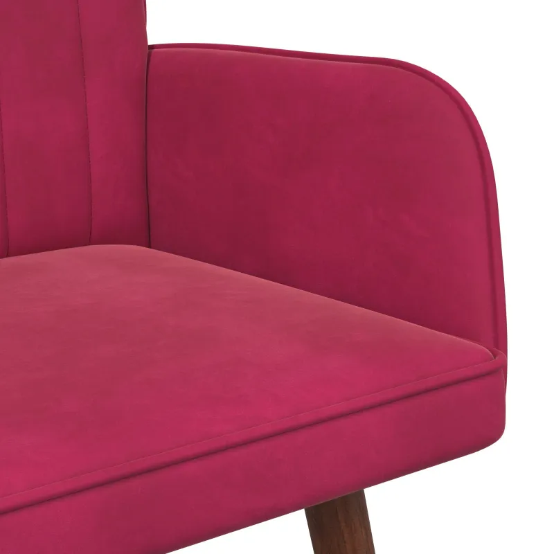 Dvitaškė sofa Vyno raudona 115 x 61 x 87 cm Aksomas