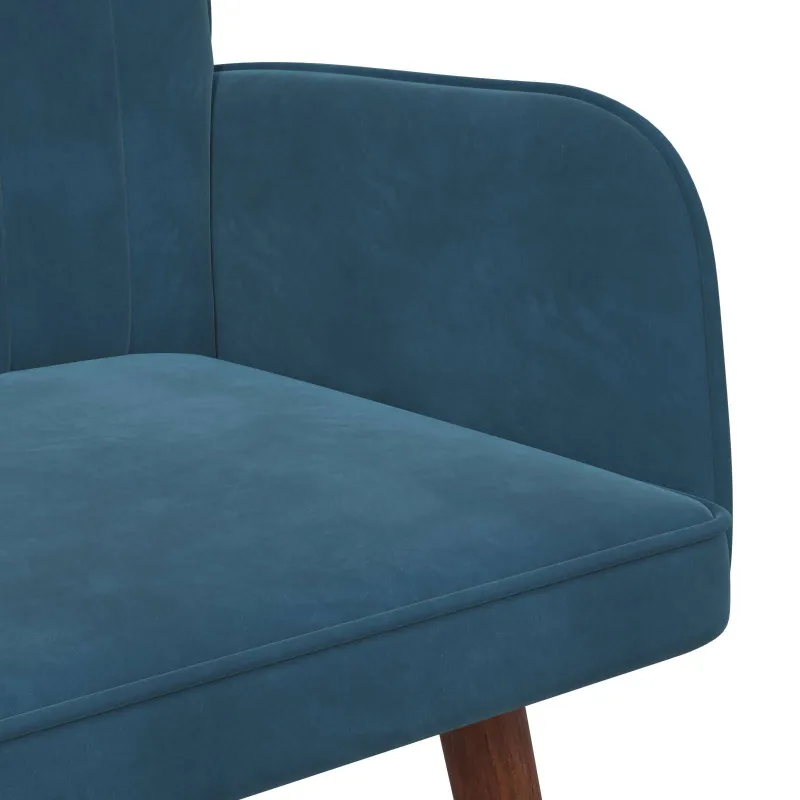 Dvitaškė sofa Mėlyna 115 x 61 x 87 cm Aksomas