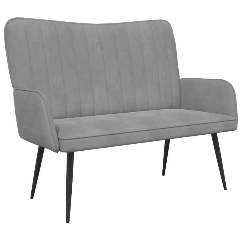 Dvitaškė sofa Šviesiai pilka 115 x 61 x 87 cm Aksomas