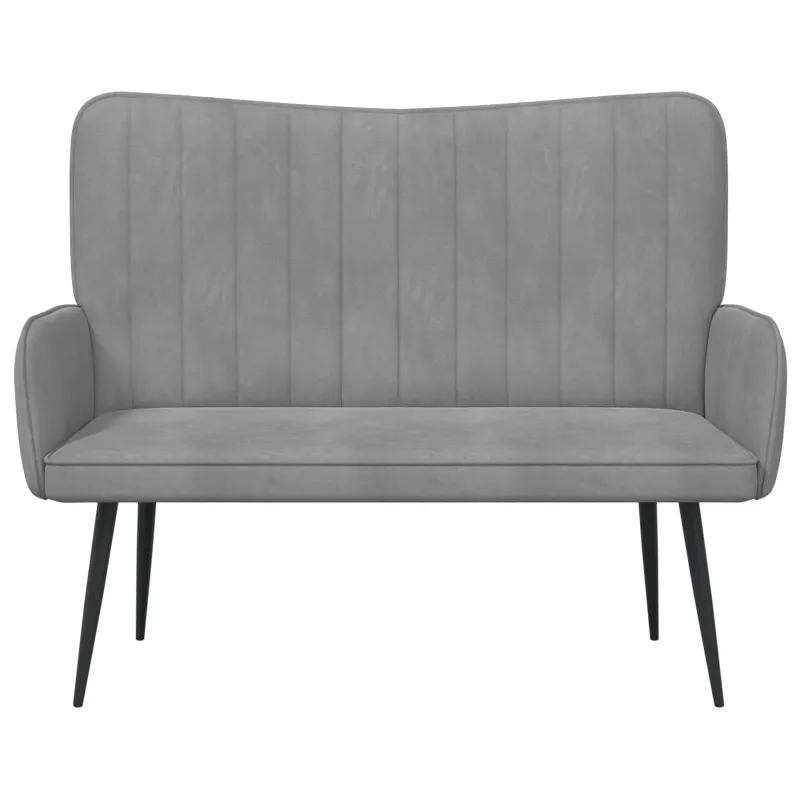 Dvitaškė sofa Šviesiai pilka 115 x 61 x 87 cm Aksomas