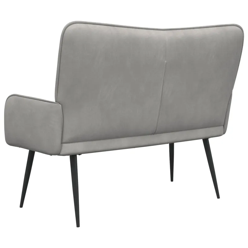 Dvitaškė sofa Šviesiai pilka 115 x 61 x 87 cm Aksomas