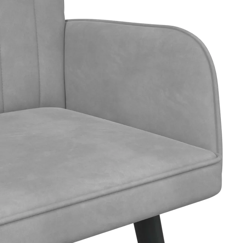 Dvitaškė sofa Šviesiai pilka 115 x 61 x 87 cm Aksomas