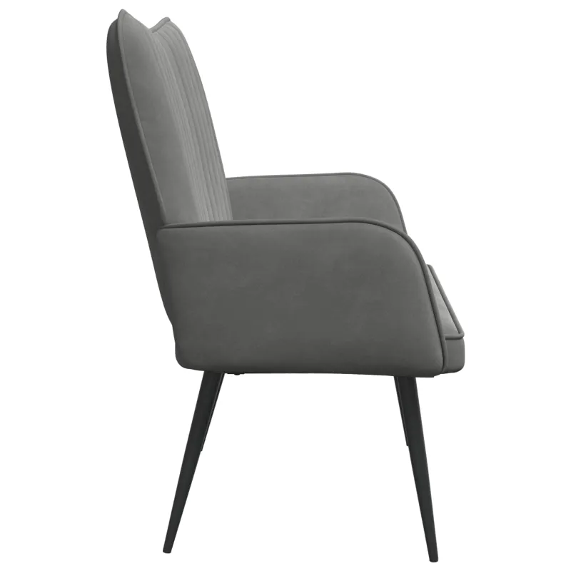 Dvitaškė sofa Tamsiai pilka 115 x 61 x 87 cm Aksomas