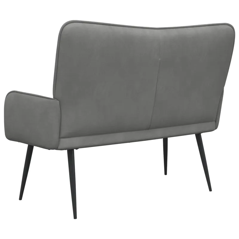 Dvitaškė sofa Tamsiai pilka 115 x 61 x 87 cm Aksomas