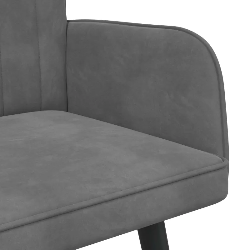 Dvitaškė sofa Tamsiai pilka 115 x 61 x 87 cm Aksomas