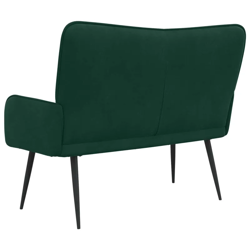 Dvitaškė sofa Tamsiai žalia 115 x 61 x 87 cm Aksomas