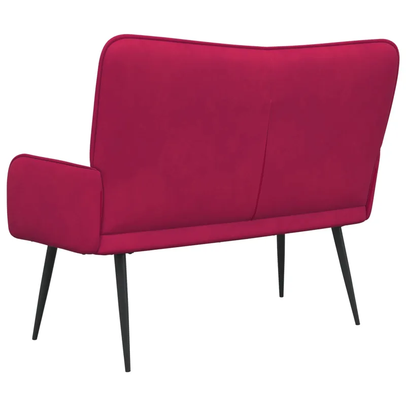 Dvitaškė sofa Vyno raudona 115 x 61 x 87 cm Aksomas