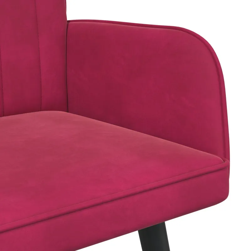 Dvitaškė sofa Vyno raudona 115 x 61 x 87 cm Aksomas