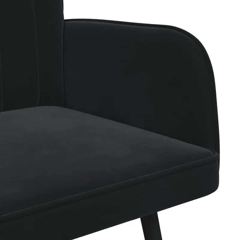 Dvitaškė sofa Juoda 115 x 61 x 87 cm Aksomas