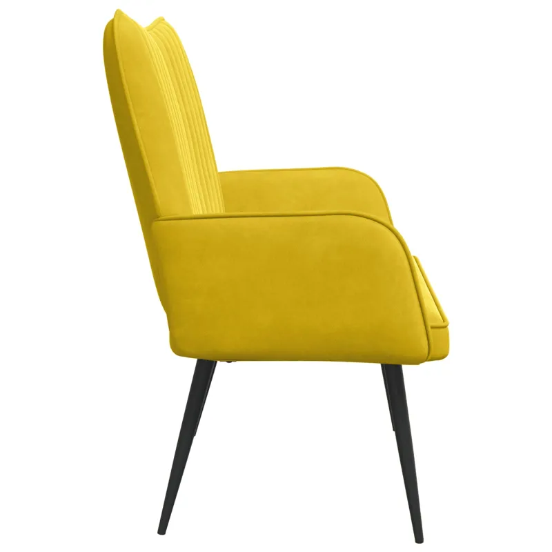 Dvitaškė sofa Geltona 115 x 61 x 87 cm Aksomas