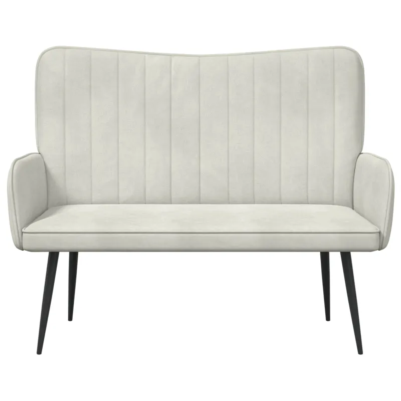Dvitaškė sofa Kreminė 115 x 61 x 87 cm Aksomas
