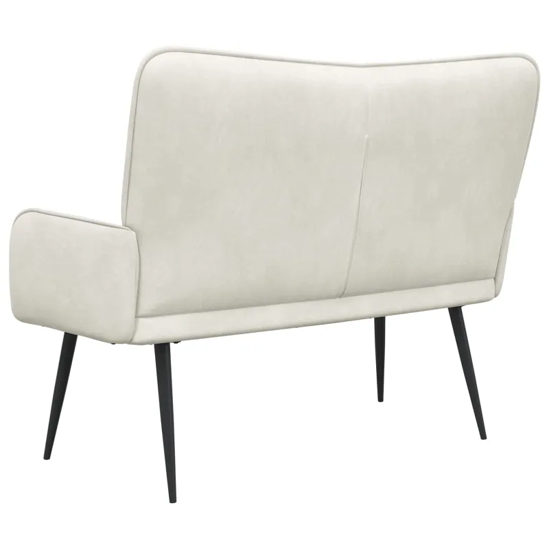 Dvitaškė sofa Kreminė 115 x 61 x 87 cm Aksomas