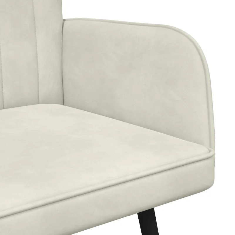 Dvitaškė sofa Kreminė 115 x 61 x 87 cm Aksomas
