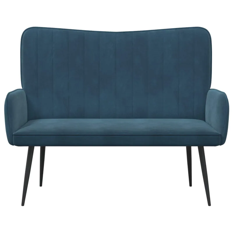 Dvitaškė sofa Mėlyna 115 x 61 x 87 cm Aksomas