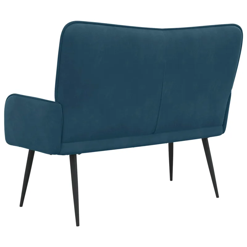 Dvitaškė sofa Mėlyna 115 x 61 x 87 cm Aksomas