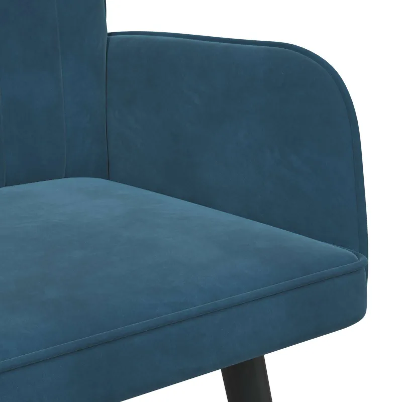 Dvitaškė sofa Mėlyna 115 x 61 x 87 cm Aksomas