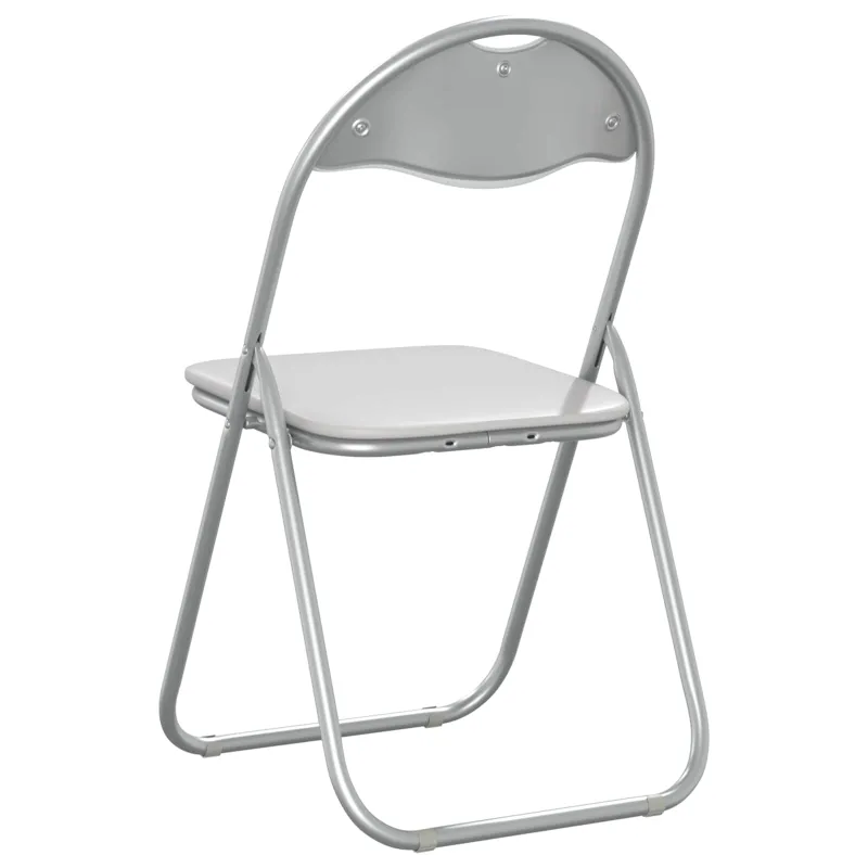 Sulankstoma kėdė 2 pcs Balta ir pilka 48 x 43,5 x 81 cm