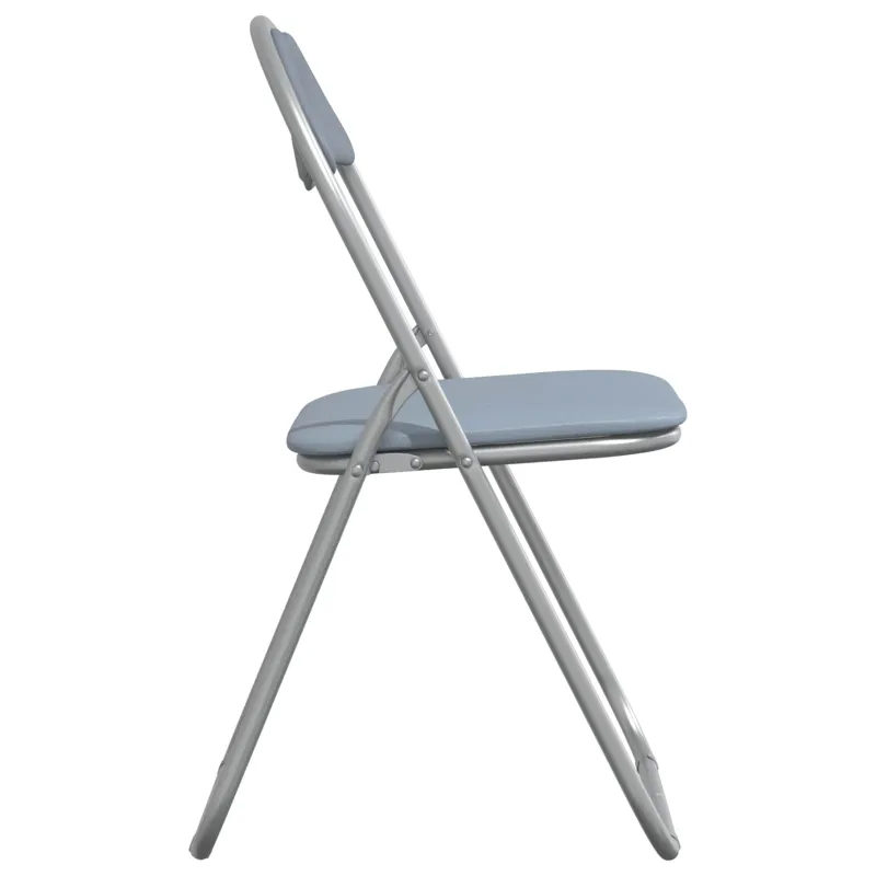 Sulankstoma kėdė 2 pcs Pilka 48 x 43,5 x 81 cm Dirbtinė oda