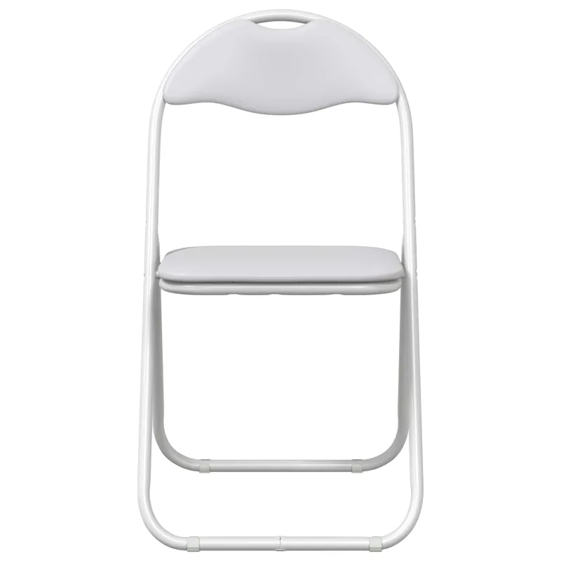Sulankstoma kėdė 8 pcs Baltas 48 x 43,5 x 81 cm Dirbtinė oda