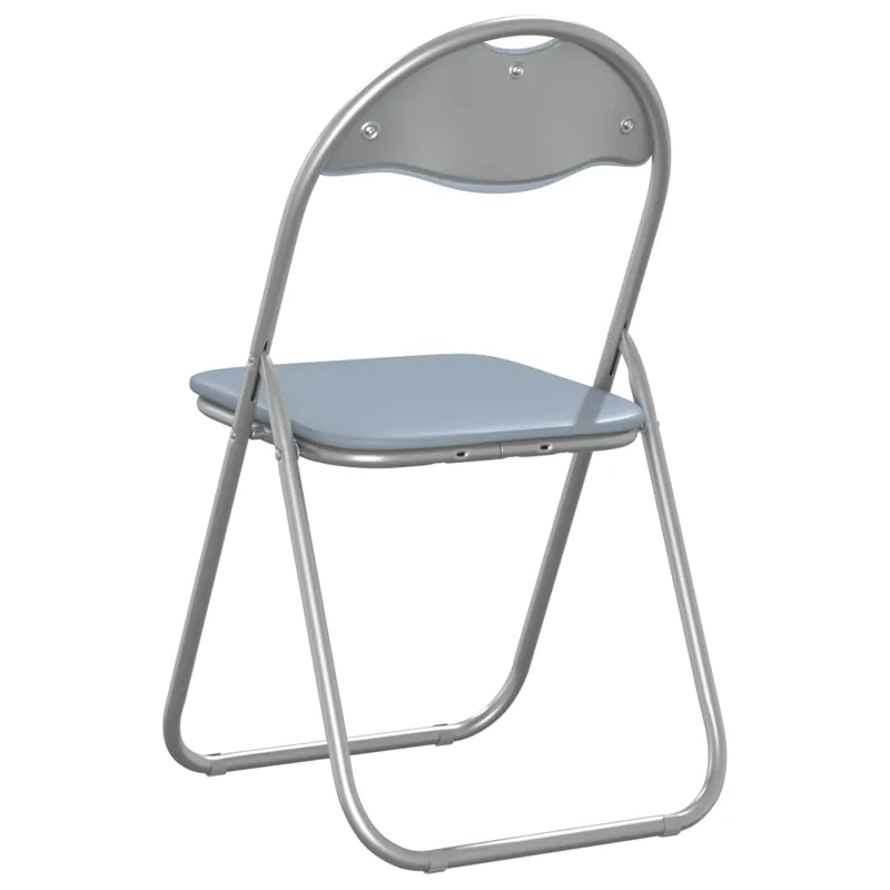 Sulankstoma kėdė 8 pcs Pilka 48 x 43,5 x 81 cm Dirbtinė oda