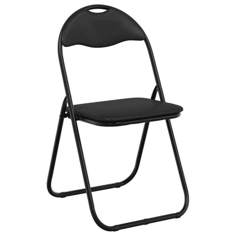 Sulankstoma kėdė 8 pcs Juodas 48 x 43,5 x 81 cm Dirbtinė oda