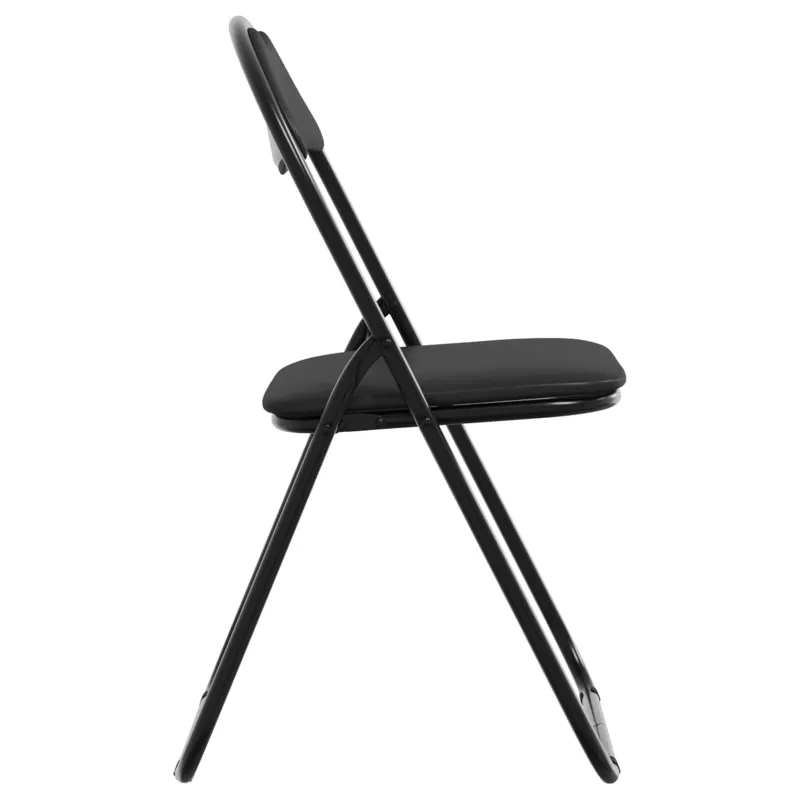 Sulankstoma kėdė 8 pcs Juodas 48 x 43,5 x 81 cm Dirbtinė oda