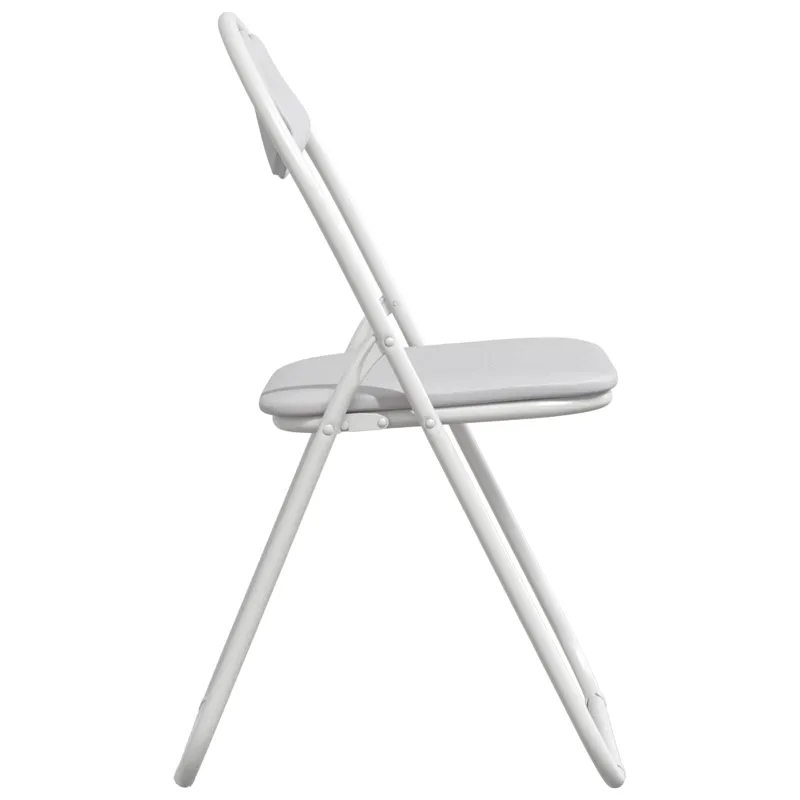 Sulankstoma kėdė 2 pcs Baltas 48 x 43,5 x 81 cm Dirbtinė oda