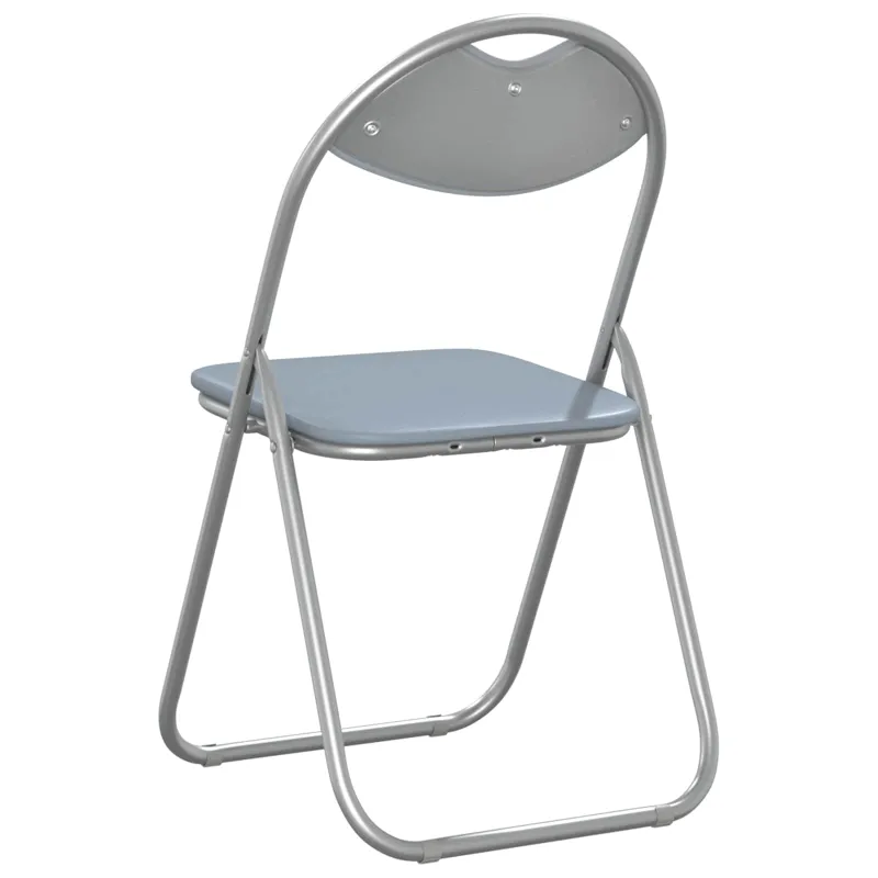 Sulankstoma kėdė 2 pcs Pilka 48 x 43,5 x 81 cm Dirbtinė oda