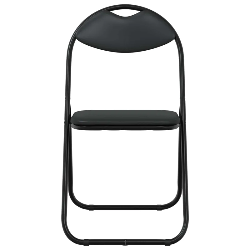 Sulankstoma kėdė 2 pcs Juodas 48 x 43,5 x 81 cm Dirbtinė oda