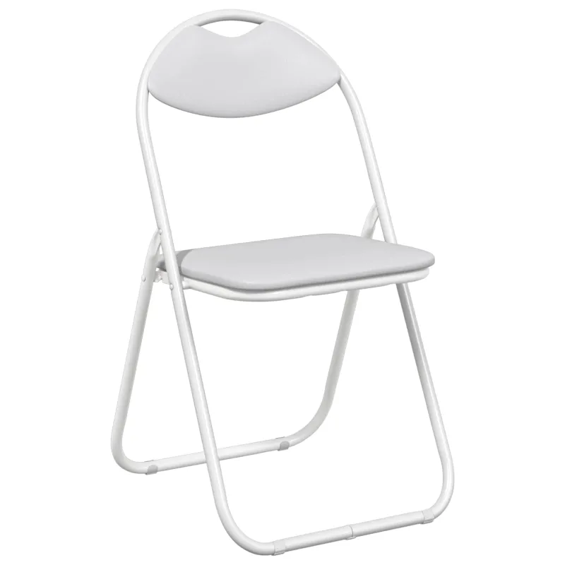 Sulankstoma kėdė 8 pcs Baltas 48 x 43,5 x 81 cm Dirbtinė oda