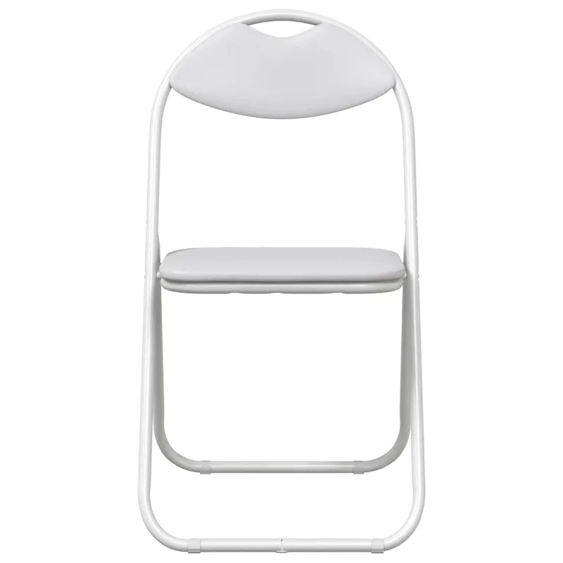 Sulankstoma kėdė 8 pcs Baltas 48 x 43,5 x 81 cm Dirbtinė oda