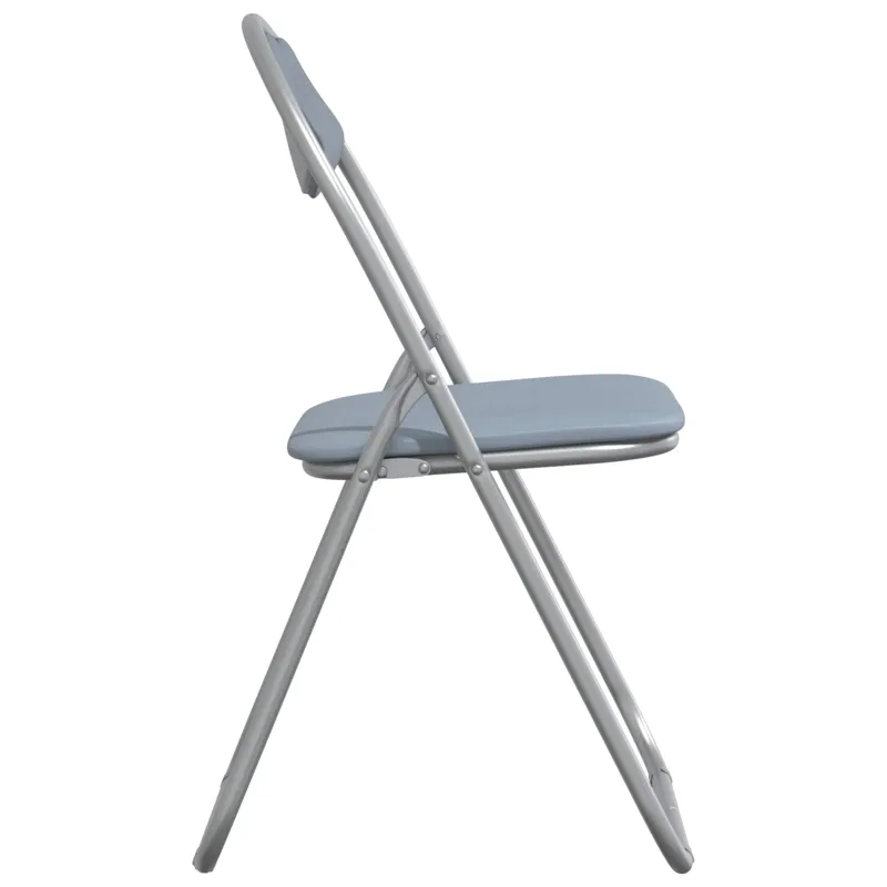 Sulankstoma kėdė 8 pcs Pilka 48 x 43,5 x 81 cm Dirbtinė oda