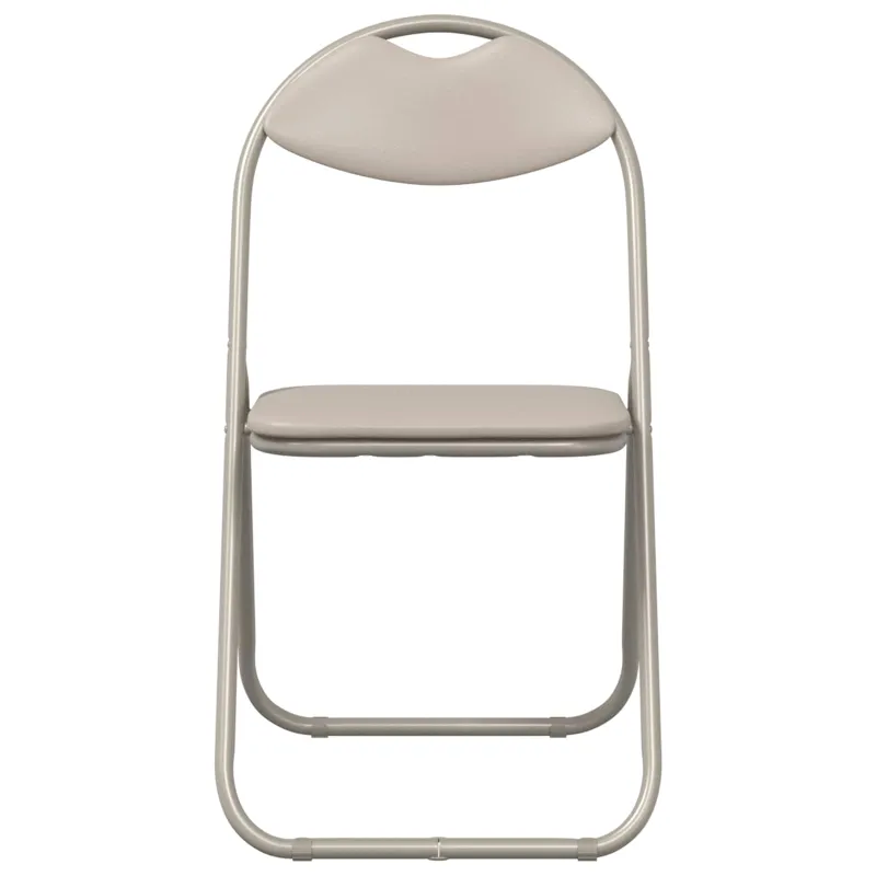 Sulankstoma kėdė 8 pcs Smėlio 48 x 43,5 x 81 cm Dirbtinė oda