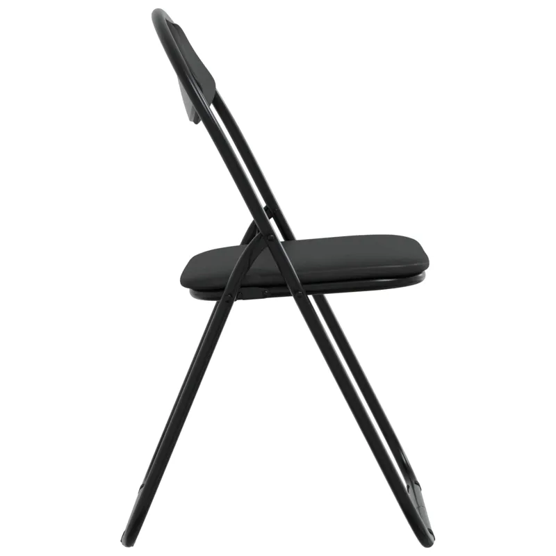 Sulankstoma kėdė 8 pcs Juodas 48 x 43,5 x 81 cm Dirbtinė oda