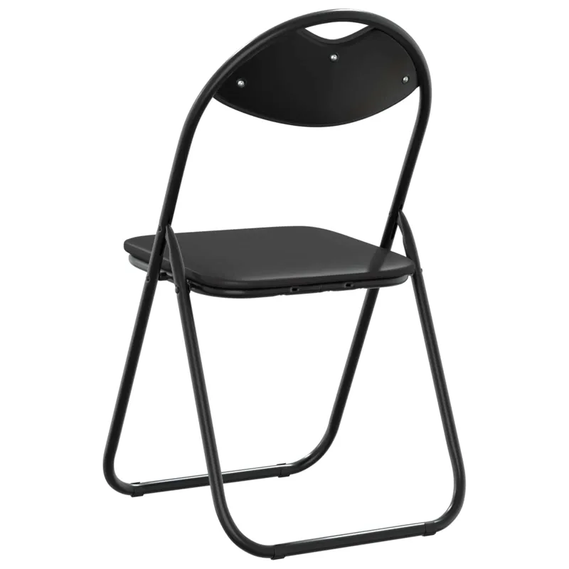 Sulankstoma kėdė 8 pcs Juodas 48 x 43,5 x 81 cm Dirbtinė oda