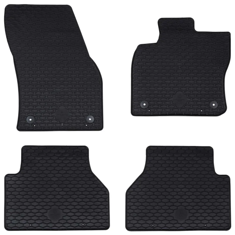 Automobilių kilimėlis 4 pcs Juoda tinkamas VW CADDY 2020- Guma