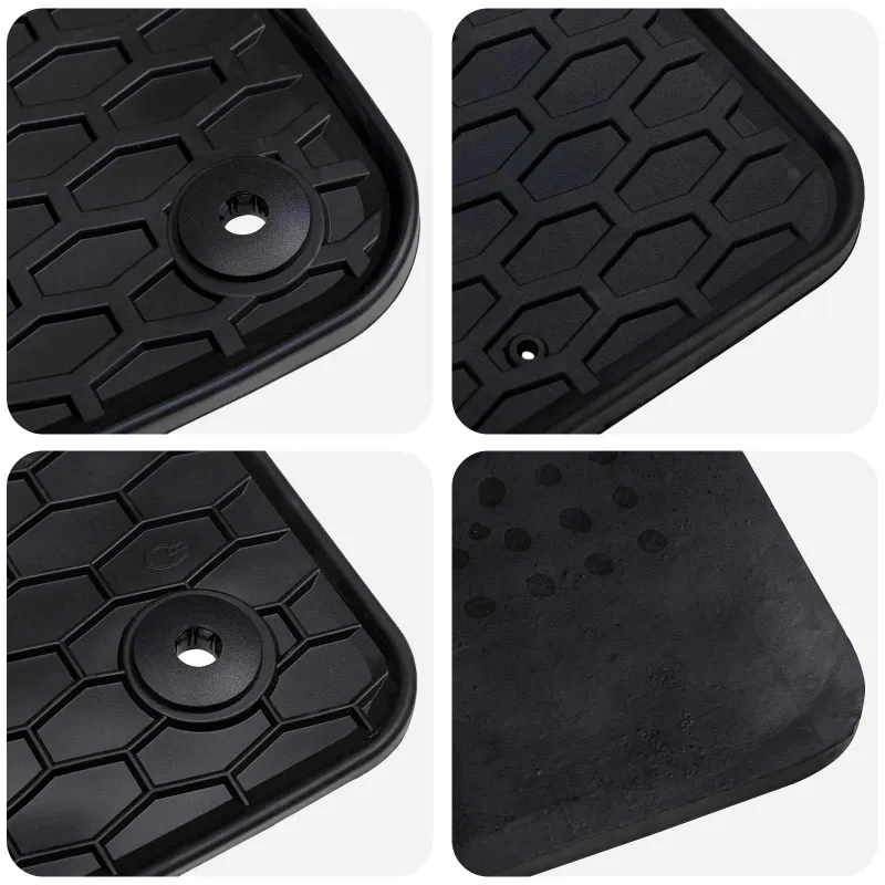 Automobilių kilimėlis 4 pcs Juoda Guma