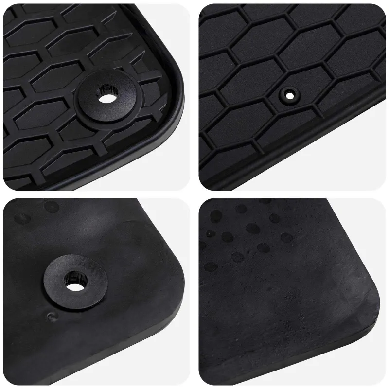 Automobilių kilimėlis 4 pcs Juodas Guma