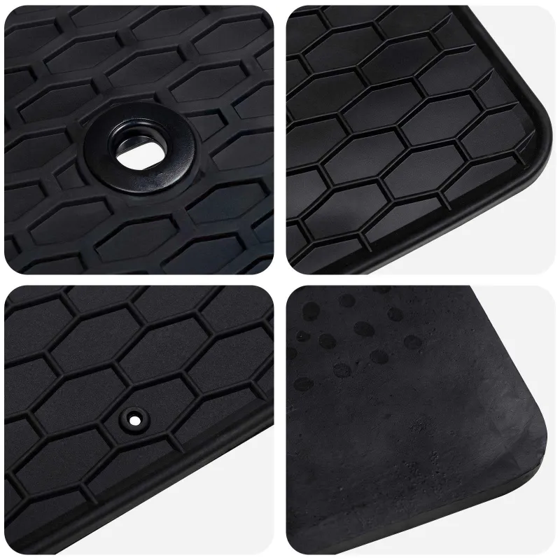 Automobilių kilimėlis 4 pcs Juoda Guma