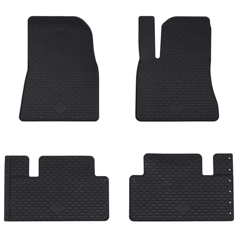 Automobilių kilimėlis 4 pcs Juodas Guma