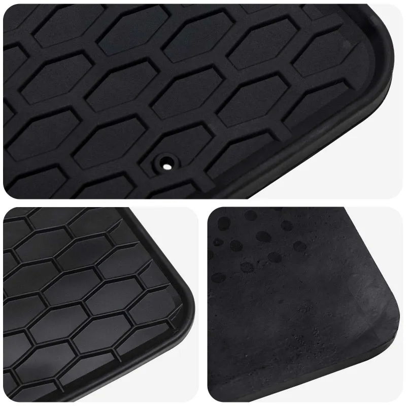 Automobilių kilimėlis 4 pcs Juodas Guma