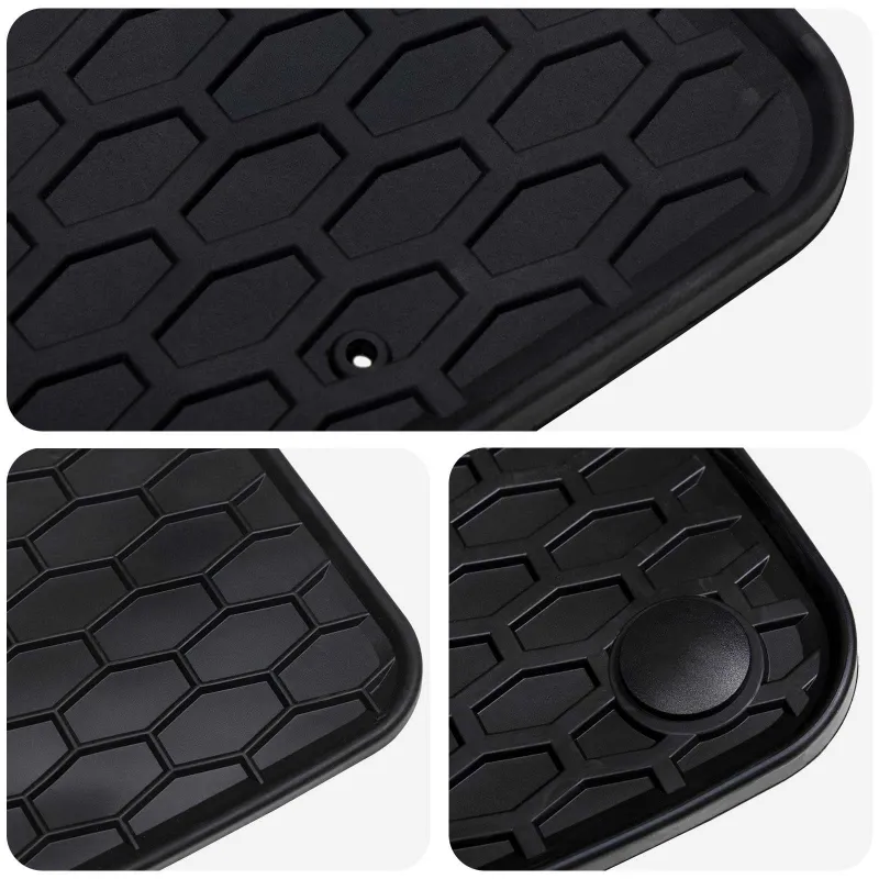 Automobilių kilimėlis 4 pcs Juoda Guma